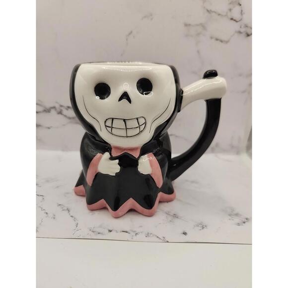 Target Hyde & Eek Grim Reaper 15 fl oz Halloween Coffee Cup Earthenware - Picture 1 of 6